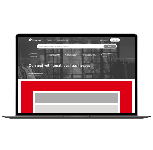 Vartai (Brandpage) tituliniame ir per visus laisvus puslapius